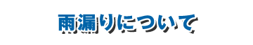 雨漏りについて